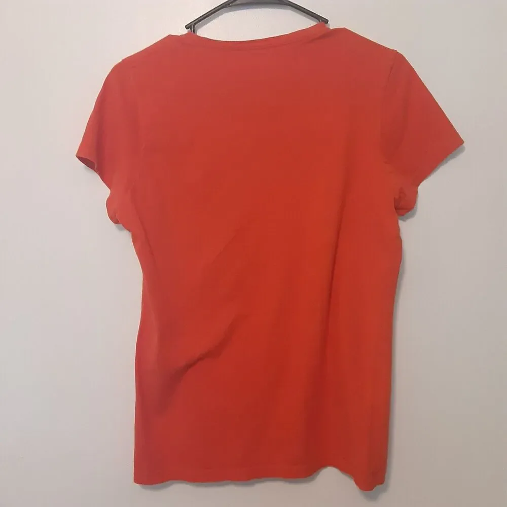 The North Face Adult Womens M Orange Short Sleeve T Shirt Outdoor Hiking - Picture 5 of 7